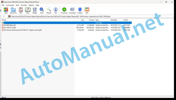 Claas Axion 900 (A23) Tractors Repair Manual EN
