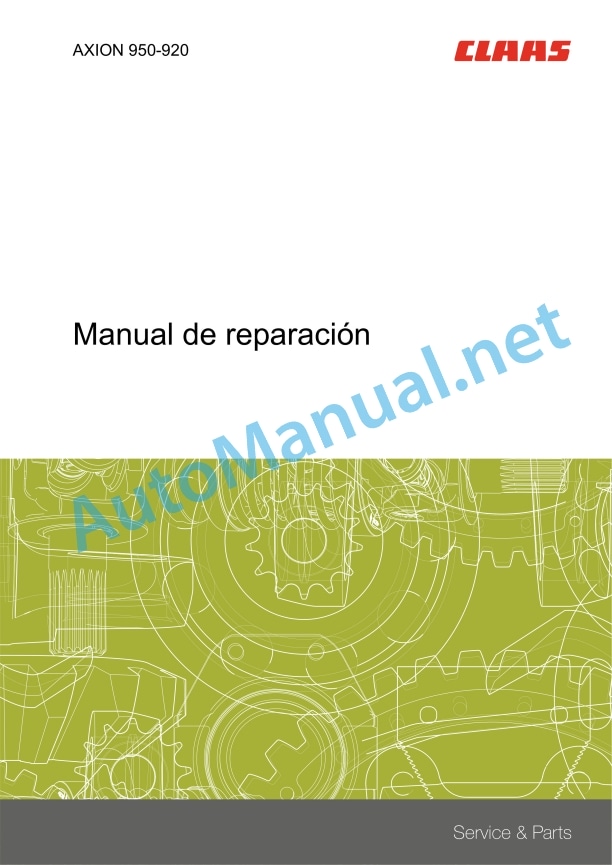 Alternative view of Claas Axion 900 (A23) Tractors Repair Manual ES