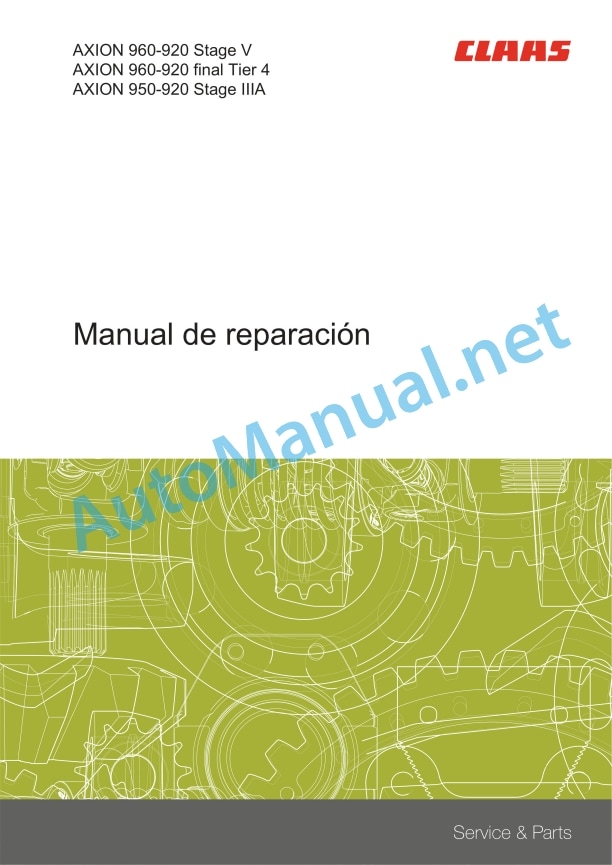 Alternative view of Claas Axion 960-920 (A64) Tractors Repair Manual ES