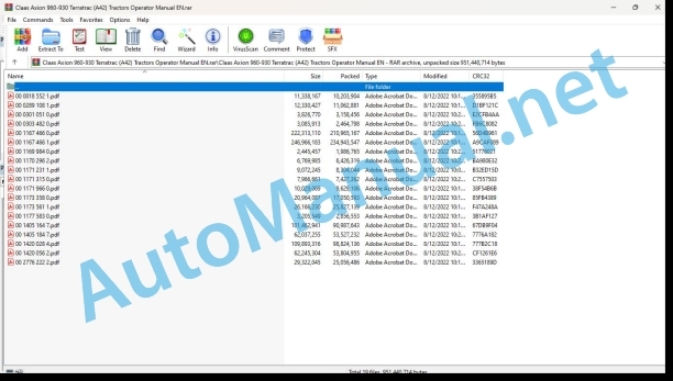 Claas Axion 960-930 Terratrac (A42) Tractors Operator Manual EN