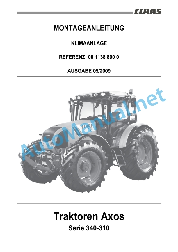Claas Axos 340-310 (A22) Tractors Assembly Instruction EN 12 Claas Axos 340-310 (A22) Tractors Assembly Instruction EN - Image 12