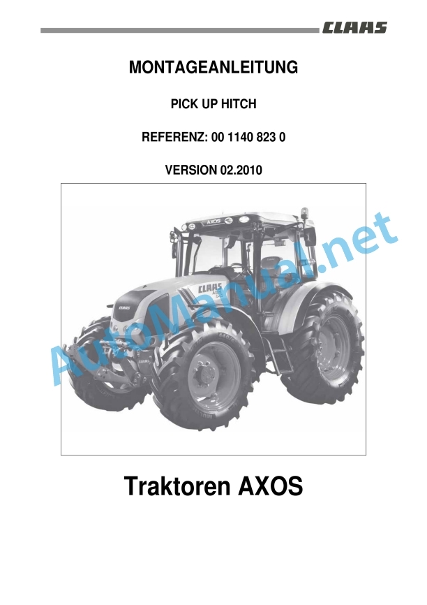 Claas Axos 340-310 (A22) Tractors Assembly Instruction EN 14 Claas Axos 340-310 (A22) Tractors Assembly Instruction EN - Image 14