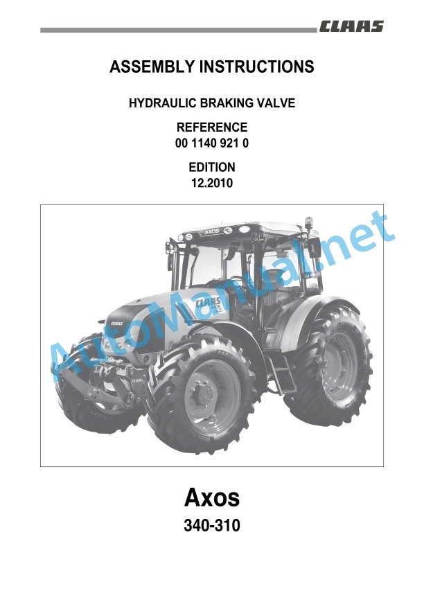Claas Axos 340-310 (A22) Tractors Assembly Instruction EN 15 Claas Axos 340-310 (A22) Tractors Assembly Instruction EN - Image 15