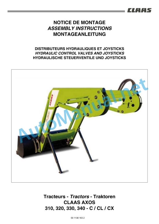 Claas Axos 340-310 (A22) Tractors Assembly Instruction EN 9 Claas Axos 340-310 (A22) Tractors Assembly Instruction EN - Image 9