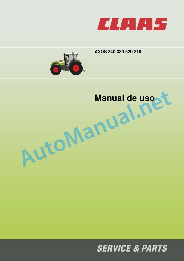 Alternative view of Claas Axos 340-310 (A22) Tractors Operator Manual ES