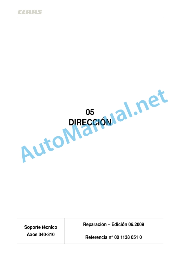 Claas Axos 340-310 (A22) Tractors Repair Manual ES 18 Claas Axos 340-310 (A22) Tractors Repair Manual ES - Image 18