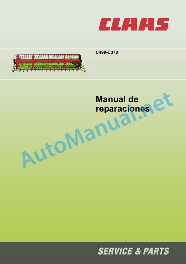 Alternative view of Claas C490-C300 Lexion Tucano (527) Combines Repair Manual ES