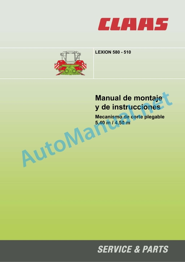 Claas C540-C450 Folding Lexion (713) Combines Operator Manual ES 2 Claas C540-C450 Folding Lexion (713) Combines Operator Manual ES - Image 2