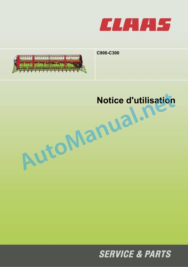 Claas C900-C600 Mega Medion Do-Vx (701) Combines Operator Manual FR 2 Claas C900-C600 Mega Medion Do-Vx (701) Combines Operator Manual FR - Image 2