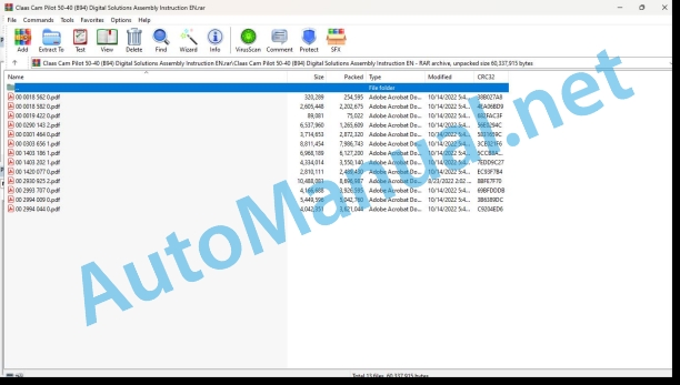 Claas Cam Pilot 50-40 (B94) Digital Solutions Assembly Instruction EN