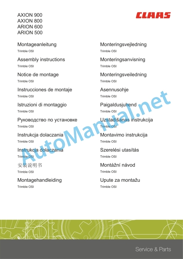 Claas Cam Pilot 50-40 (B94) Digital Solutions Assembly Instruction EN 12 Claas Cam Pilot 50-40 (B94) Digital Solutions Assembly Instruction EN - Image 12