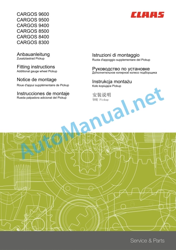 Claas Cargos 9600-9400 (994) Loader Wagons Assembly Instruction EN 14 Claas Cargos 9600-9400 (994) Loader Wagons Assembly Instruction EN - Image 14