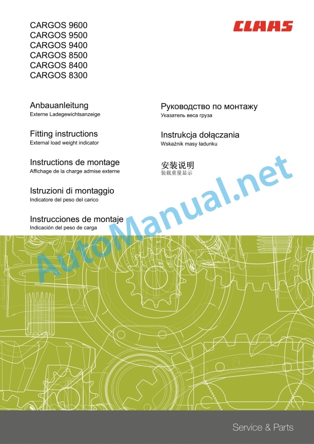 Claas Cargos 9600-9400 (994) Loader Wagons Assembly Instruction EN 4 Claas Cargos 9600-9400 (994) Loader Wagons Assembly Instruction EN - Image 4