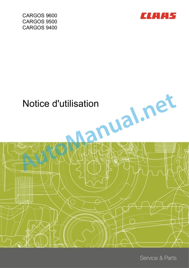 Claas Cargos 9600 9500 9400 (990) Loader Wagon Operator Manual FR 4 Claas Cargos 9600 9500 9400 (990) Loader Wagon Operator Manual FR - Image 4