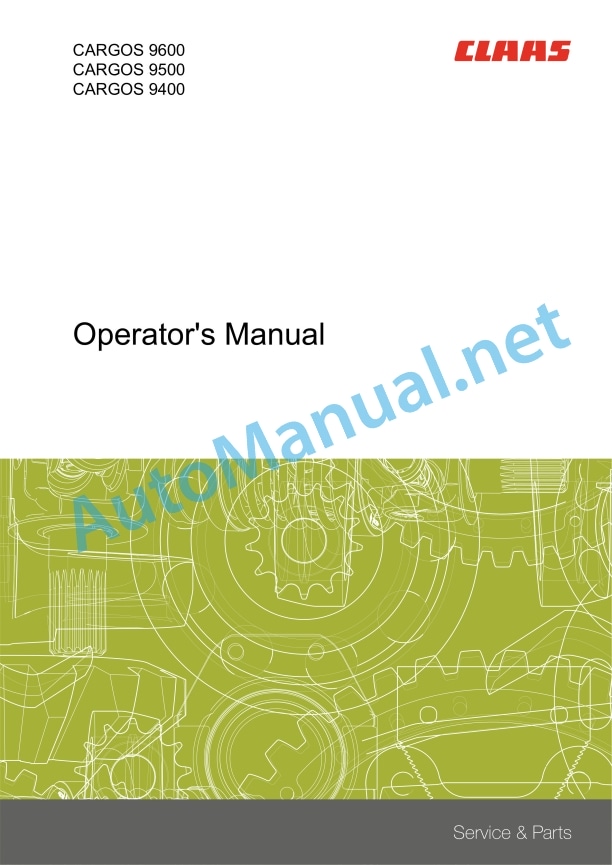 Claas Cargos 9600 9500 9400 (990) Loader Wagons Operator Manual EN 7 Claas Cargos 9600 9500 9400 (990) Loader Wagons Operator Manual EN - Image 7