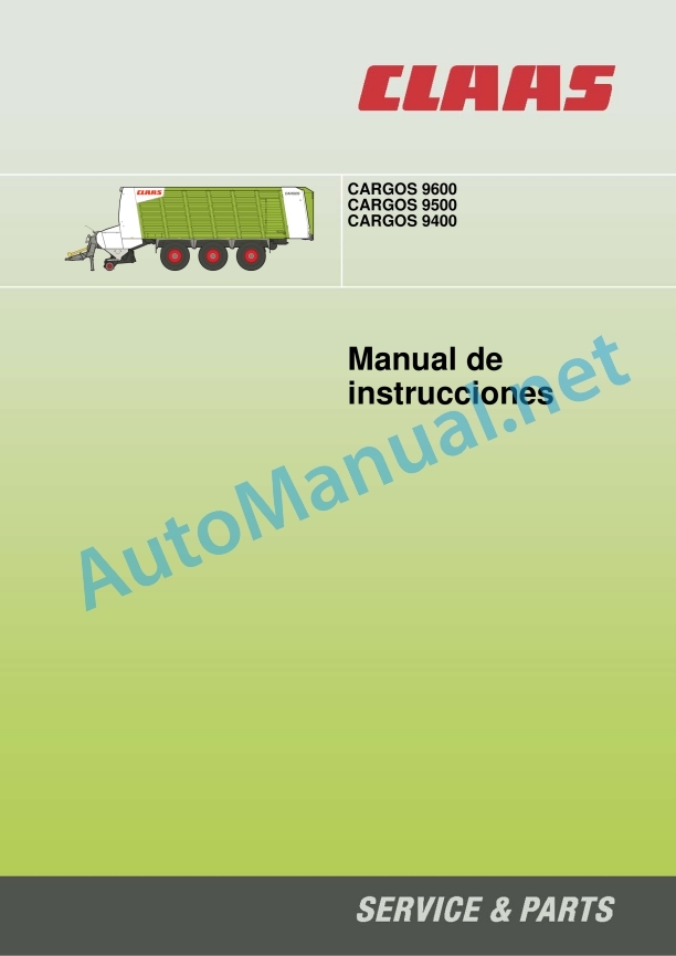 Claas Cargos 9600 9500 9400 (990) Loader Wagons Operator Manual ES 2 Claas Cargos 9600 9500 9400 (990) Loader Wagons Operator Manual ES - Image 2