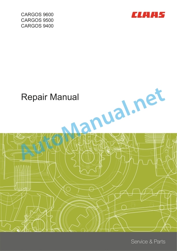 Claas Cargos 9600 9500 9400 (990) Loader Wagons Repair Manual EN 2 Claas Cargos 9600 9500 9400 (990) Loader Wagons Repair Manual EN - Image 2