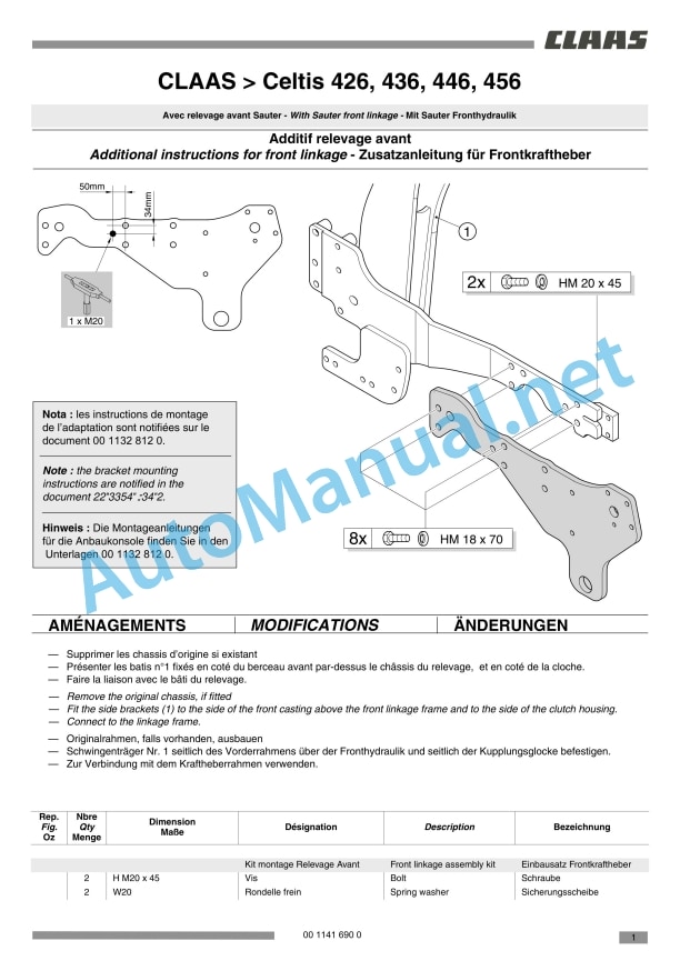Claas Celtis 456-426 (A24) Tractors Assembly Instruction EN 15 Claas Celtis 456-426 (A24) Tractors Assembly Instruction EN - Image 15