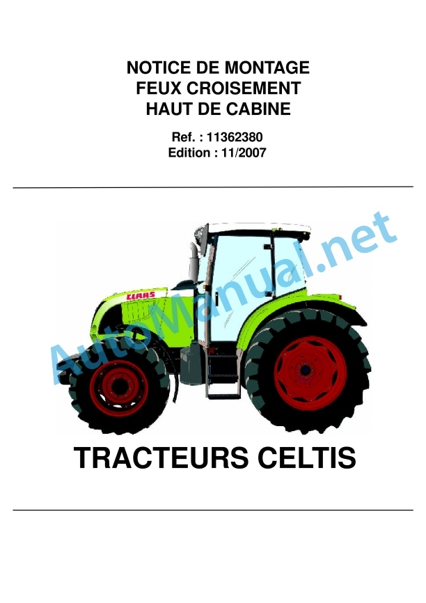 Claas Celtis 456-426 (A24) Tractors Assembly Instruction EN 8 Claas Celtis 456-426 (A24) Tractors Assembly Instruction EN - Image 8