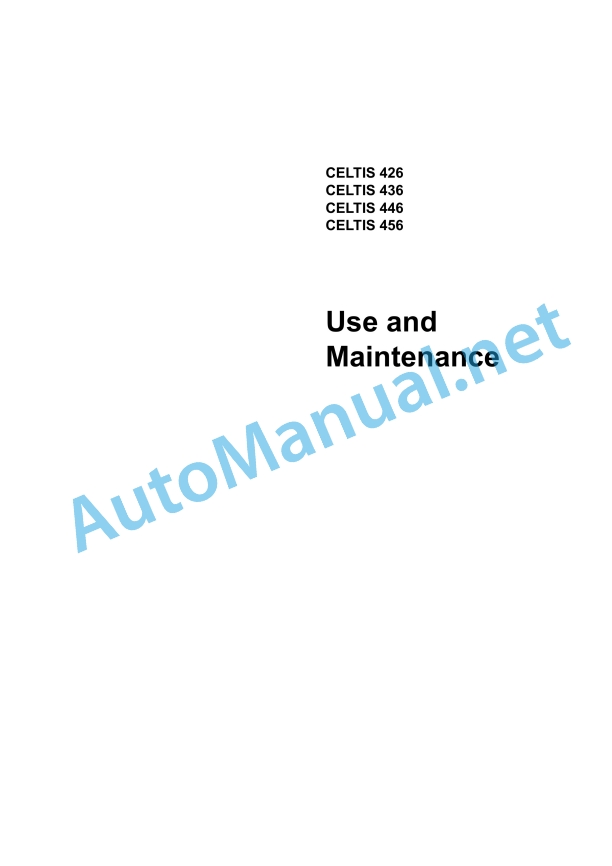 Claas Celtis 456-426 (A24) Tractors Operator Manual EN 6 Claas Celtis 456-426 (A24) Tractors Operator Manual EN - Image 6