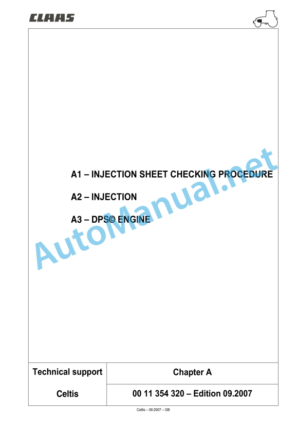Claas Celtis 456-426 Rx, Rc, Ra (A07) Tractors Repair Manual EN 7 Claas Celtis 456-426 Rx, Rc, Ra (A07) Tractors Repair Manual EN - Image 7