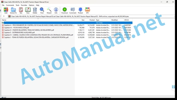 Claas Celtis 456-426 Rx, Rc, Ra (A07) Tractors Repair Manual ES 1 Claas Celtis 456-426 Rx, Rc, Ra (A07) Tractors Repair Manual ES
