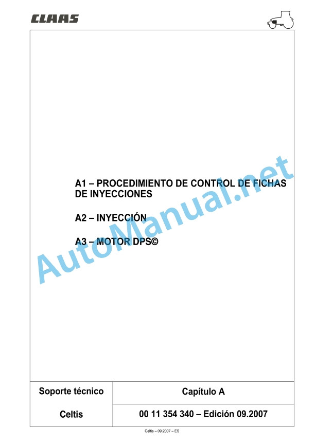 Claas Celtis 456-426 Rx, Rc, Ra (A07) Tractors Repair Manual ES 2 Claas Celtis 456-426 Rx, Rc, Ra (A07) Tractors Repair Manual ES - Image 2
