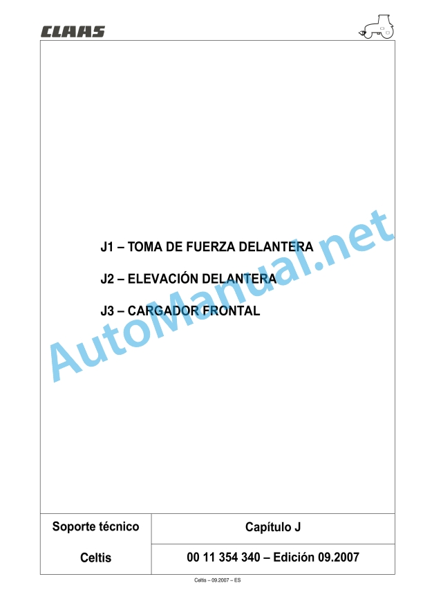 Claas Celtis 456-426 Rx, Rc, Ra (A07) Tractors Repair Manual ES 7 Claas Celtis 456-426 Rx, Rc, Ra (A07) Tractors Repair Manual ES - Image 7