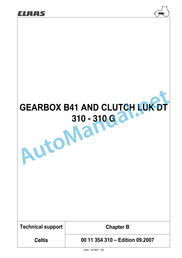 Claas Celtis 456-426 Rx, Rc, Ra (A07) Tractors Technical System EN 14 Claas Celtis 456-426 Rx, Rc, Ra (A07) Tractors Technical System EN - Image 14