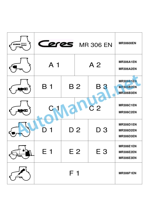 Claas Ceres 346-316 2+4Wd (A17) Tractors Repair Manual EN 16 Claas Ceres 346-316 2+4Wd (A17) Tractors Repair Manual EN - Image 16