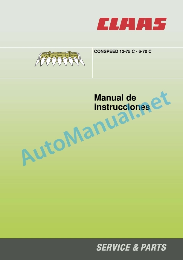 Claas Conspeed 6-70 75 C (H05) Combines Operator Manual ES 2 Claas Conspeed 6-70 75 C (H05) Combines Operator Manual ES - Image 2