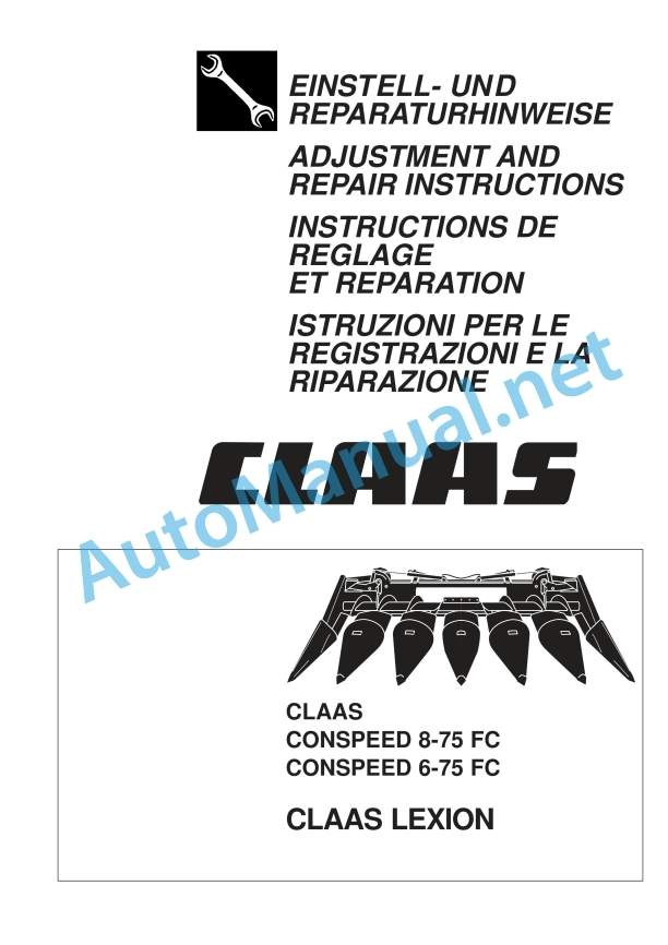 Claas Conspeed 6-70 75 C (H05) Combines Repair Manual EN 2 Claas Conspeed 6-70 75 C (H05) Combines Repair Manual EN - Image 2