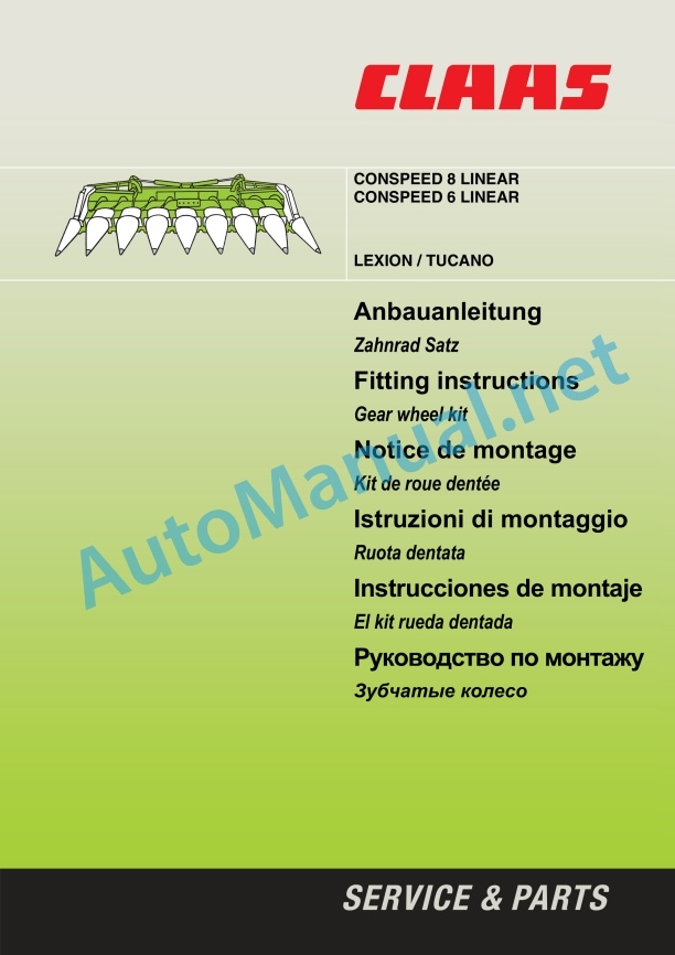 Claas Conspeed 6-75 70 Fc Linear (I00) Combines Assembly Instruction EN 10 Claas Conspeed 6-75 70 Fc Linear (I00) Combines Assembly Instruction EN - Image 10