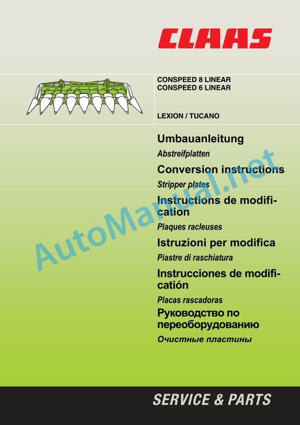 Claas Conspeed 6-75 70 Fc Linear (I00) Combines Assembly Instruction EN 13 Claas Conspeed 6-75 70 Fc Linear (I00) Combines Assembly Instruction EN - Image 13