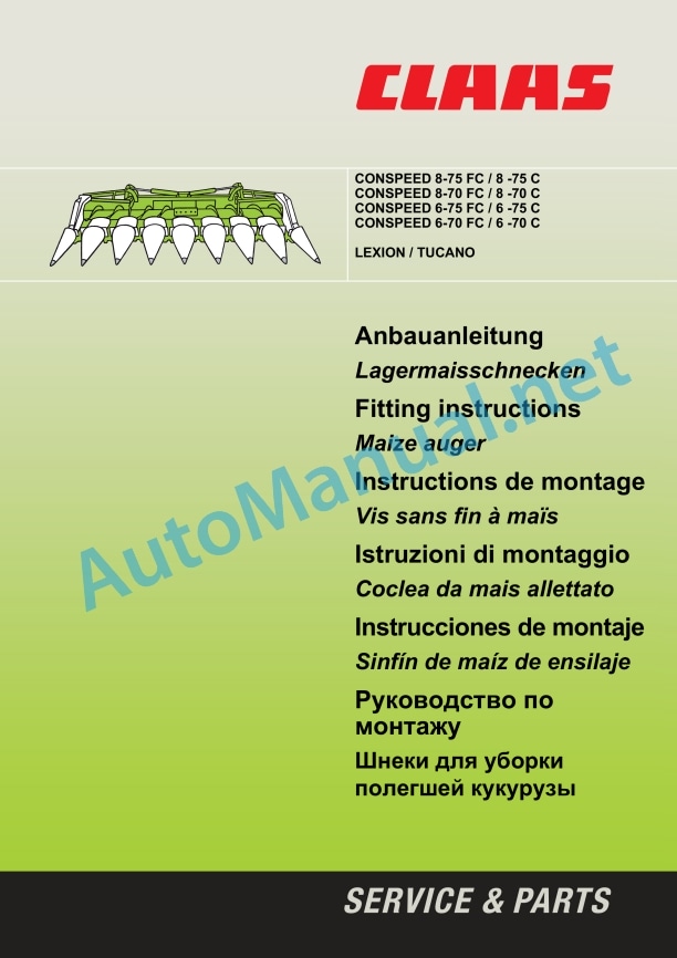 Claas Conspeed 6-75 70 Fc Linear (I00) Combines Assembly Instruction EN 8 Claas Conspeed 6-75 70 Fc Linear (I00) Combines Assembly Instruction EN - Image 8