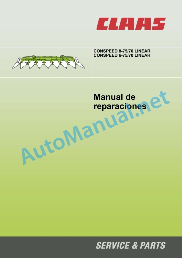 Claas Conspeed 6-75 70 Fc Linear (I00) Combines Repair Manual ES 2 Claas Conspeed 6-75 70 Fc Linear (I00) Combines Repair Manual ES - Image 2