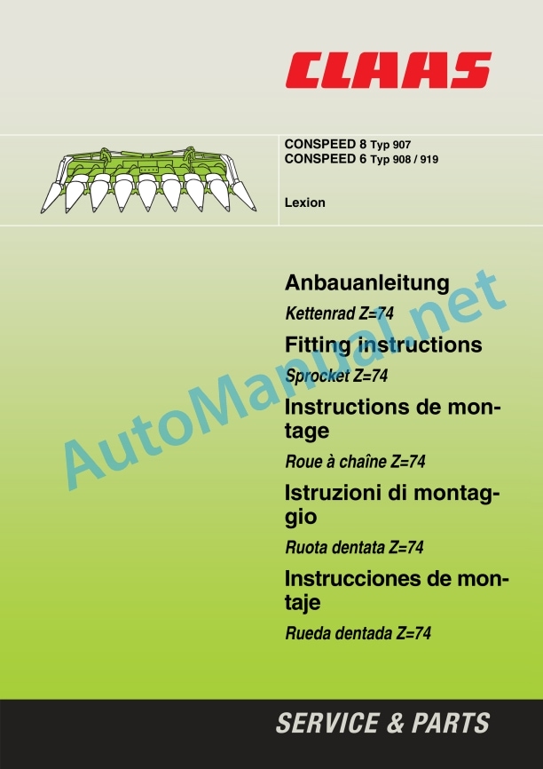 Claas Conspeed 6 Medion (909) Combines Assembly Instruction EN 7 Claas Conspeed 6 Medion (909) Combines Assembly Instruction EN - Image 7