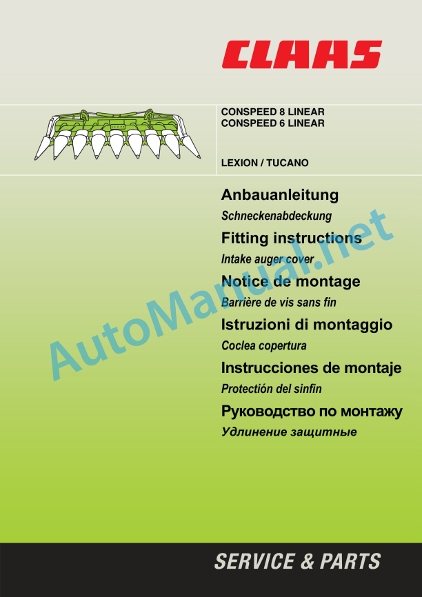 Claas Conspeed 8-75 70 Fc Linear (I01) Combines Assembly Instruction EN 11 Claas Conspeed 8-75 70 Fc Linear (I01) Combines Assembly Instruction EN - Image 11