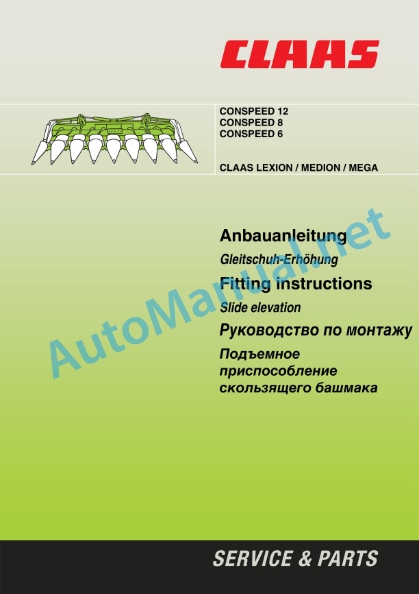 Claas Conspeed 8 Lexion (907) Combines Assembly Instruction EN 9 Claas Conspeed 8 Lexion (907) Combines Assembly Instruction EN - Image 9