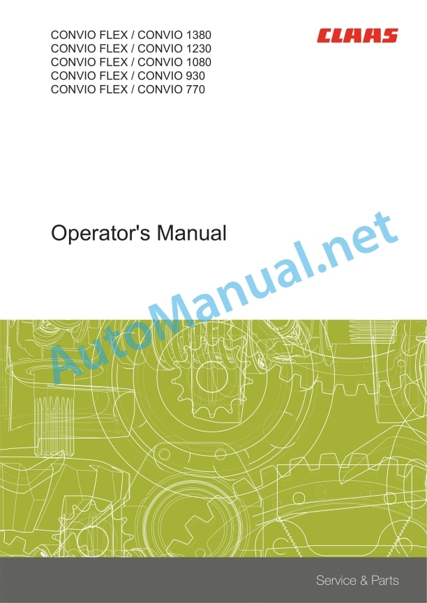 Claas Convio Flex 1380-770 (591) Combines Operator Manual EN 3 Claas Convio Flex 1380-770 (591) Combines Operator Manual EN - Image 3