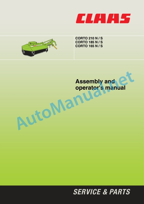 Claas Corto 165 N S (383) Mower Assembly Instruction EN 5 Claas Corto 165 N S (383) Mower Assembly Instruction EN - Image 5