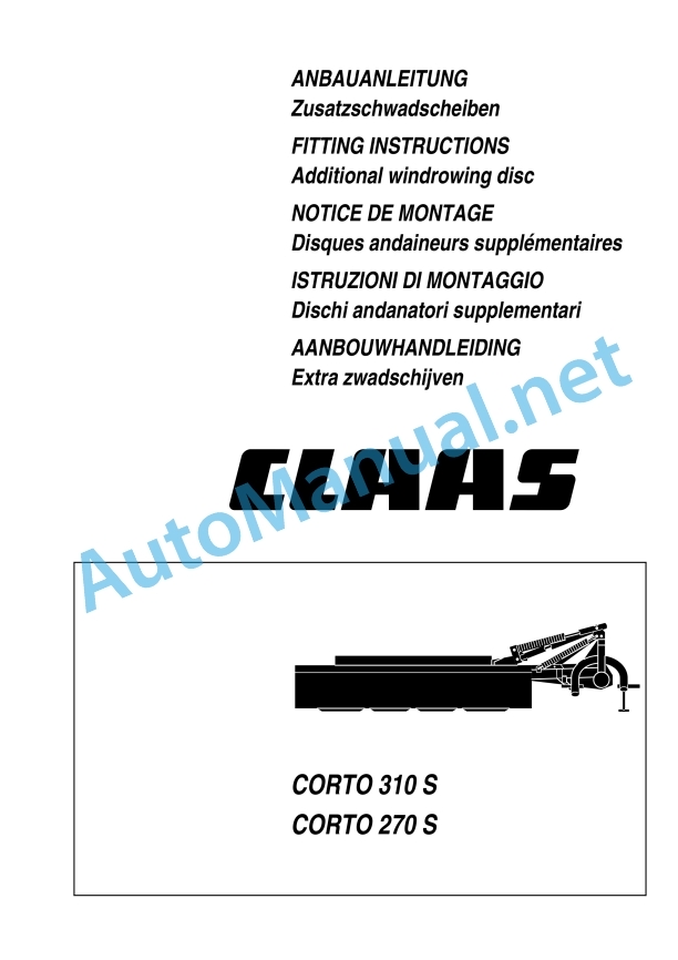 Claas Corto 270 S N Nc (649) Mower Assembly Instruction EN 6 Claas Corto 270 S N Nc (649) Mower Assembly Instruction EN - Image 6