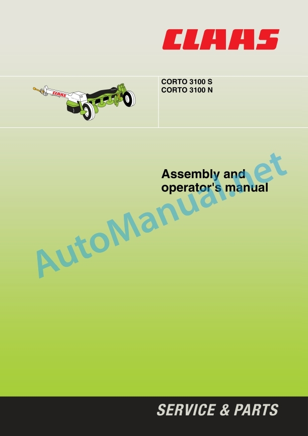 Claas Corto 3100 (644) Mower Assembly Instruction EN 4 Claas Corto 3100 (644) Mower Assembly Instruction EN - Image 4