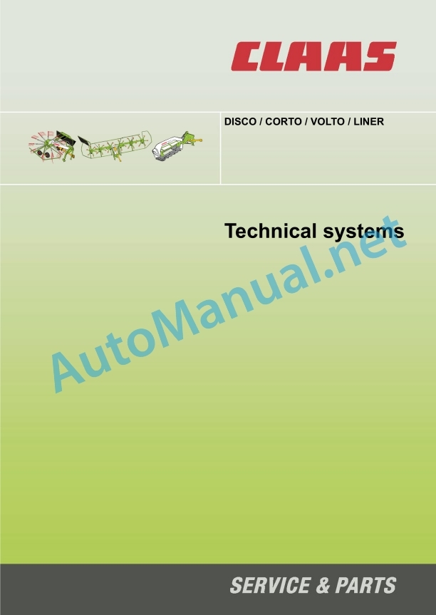 Alternative view of Claas Corto 3100 (644) Mower Technical System EN