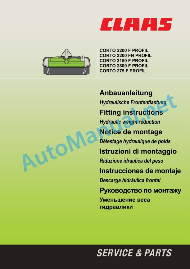 Claas Corto 3150 F Profil (656) Mower Assembly Instruction EN 7 Claas Corto 3150 F Profil (656) Mower Assembly Instruction EN - Image 7