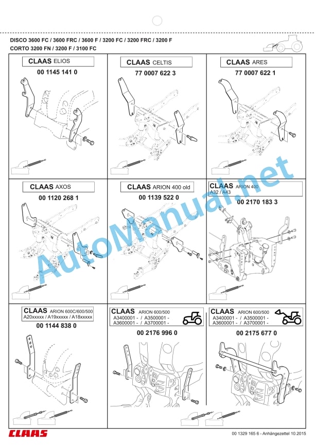 Claas Corto 3200 F Profil (F01) Mower Assembly Instruction EN 7 Claas Corto 3200 F Profil (F01) Mower Assembly Instruction EN - Image 7