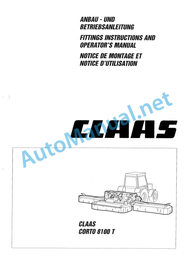 Claas Corto 8100 F T (399) Mower Assembly Instruction EN 3 Claas Corto 8100 F T (399) Mower Assembly Instruction EN - Image 3
