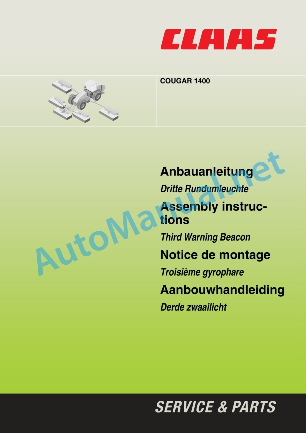 Claas Cougar 1400 Mahtechnik (788) Mower Assembly Instruction EN 3 Claas Cougar 1400 Mahtechnik (788) Mower Assembly Instruction EN - Image 3