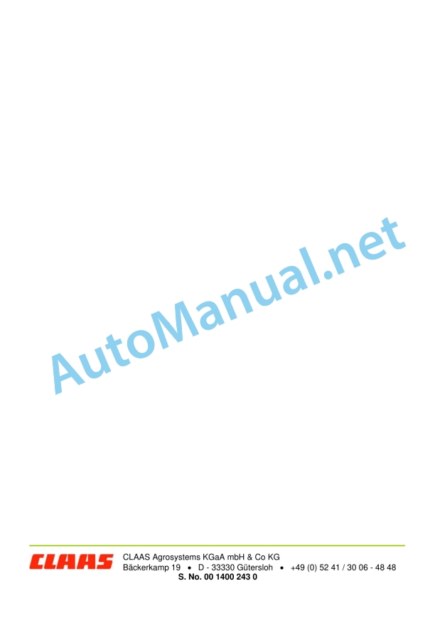 Claas Crop Sensor Isaria (B61) Digital Solutions Operator Manual EN 6 Claas Crop Sensor Isaria (B61) Digital Solutions Operator Manual EN - Image 6