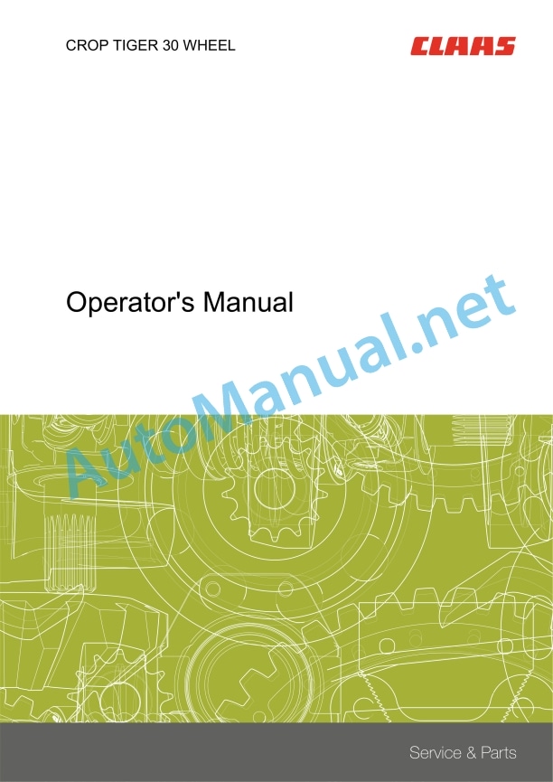 Claas Crop Tiger 30 Wheel (035) Combines Operator Manual EN 2 Claas Crop Tiger 30 Wheel (035) Combines Operator Manual EN - Image 2